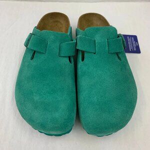 Birkenstock New w/o Box Boston Digital Green Suede Leather Regular